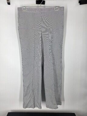 Alfred Dunner South Hampton Seersucker Striped Pants Size 10 Short Blue White